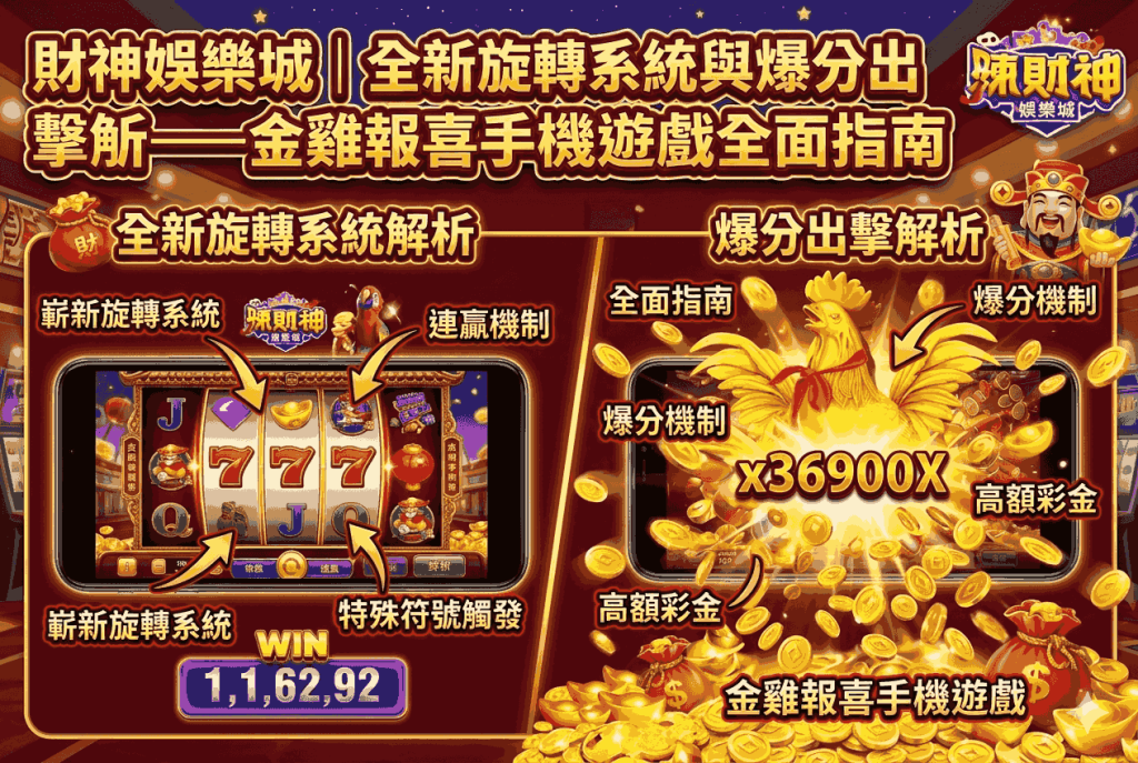 財神娛樂城｜全新旋轉系統與爆分出擊解析——金雞報喜手機遊戲全面指南